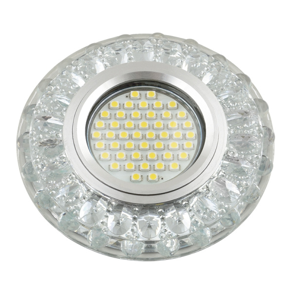 Встраиваемый светильник со светодиодной подсветкой Luciole DLS-L151 GU5.3 GLASSY/CLEAR