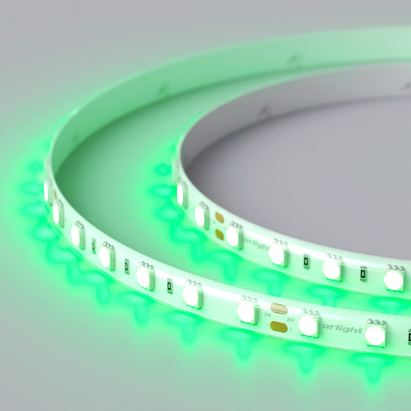 картинка Светодиодная лента RTW 2-5000SE 24V Green 2x (5060, 300 LED, LUX) (Arlight, 14.4 Вт/м, IP65) 016505 от магазина BTSvet