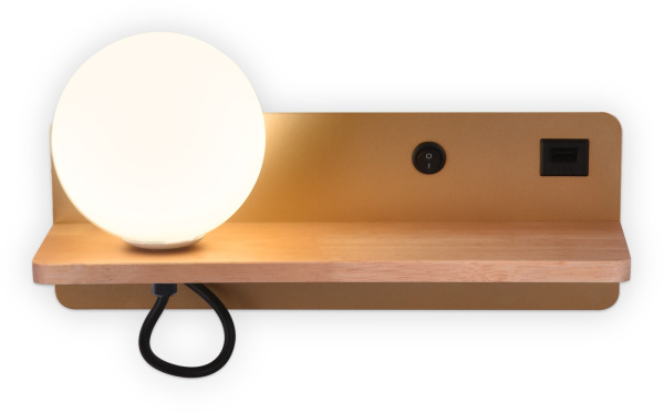 картинка Бра светодиодное с выключателем и USB-портом Wallers FW520 от магазина BTSvet