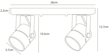 картинка Спот Mizar A1311PL-2BK от магазина BTSvet