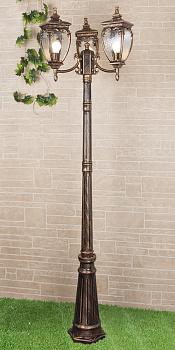 Наземный фонарь уличный Andromeda F/3 (GLYF-8024F/3) черное золото