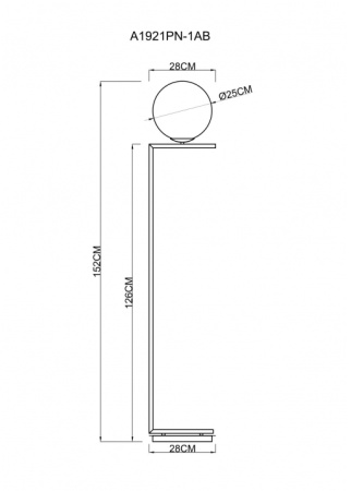 картинка Торшер Bolla-unica A1921PN-1AB от магазина BTSvet