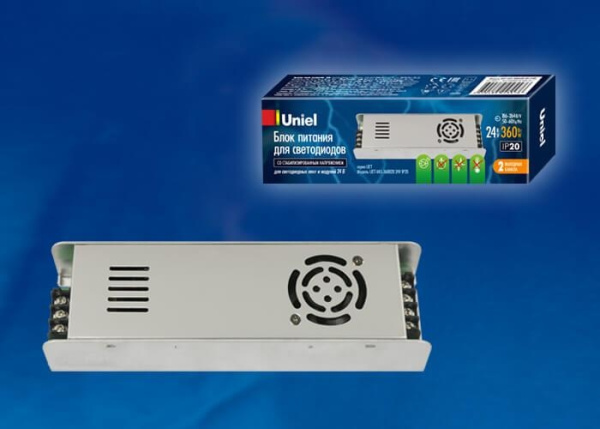 картинка Блок питания UET-VAS-360B20 24V IP20 от магазина BTSvet