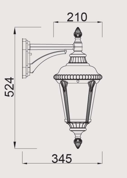 картинка Настенный фонарь уличный 79752S Bl от магазина BTSvet