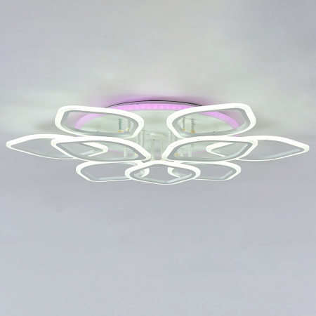 картинка Потолочная люстра светодиодная с пультом и управлением смартфоном регулировкой цветовой температуры и яркости RGB Ромби Смарт CL236A190E от магазина BTSvet