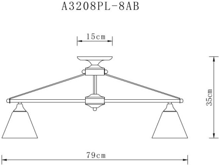 картинка Потолочная люстра Copter A3208PL-8AB от магазина BTSvet