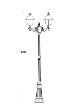 картинка Наземный фонарь 84309c A Bl от магазина BTSvet