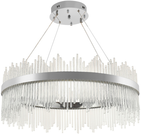 картинка Подвесная люстра хрустальная светодиодная с управлением смартфоном и пультом регулировкой цветовой температурой и яркости ночным режимом и таймером LED LAMPS 81263 от магазина BTSvet