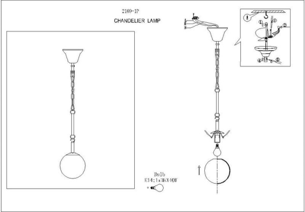 картинка Подвесной светильник Cirque 2169-1P от магазина BTSvet
