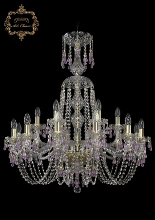 Хрустальная подвесная люстра 11.24.12+6.300.XL-93.Gd.V7010