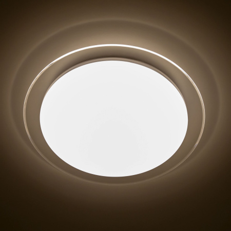 картинка Потолочный светильник светодиодный с пультом, регулировкой цветовой температуры и яркости, таймером Спутник CL734330G RGB от магазина BTSvet