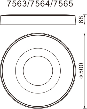 картинка Потолочный светильник светодиодный с пультом регулировкой цветовой температуры и яркости Coin 7565 от магазина BTSvet