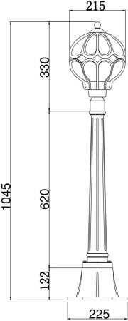 картинка Наземный фонарь Via O023FL-01G IP65 от магазина BTSvet