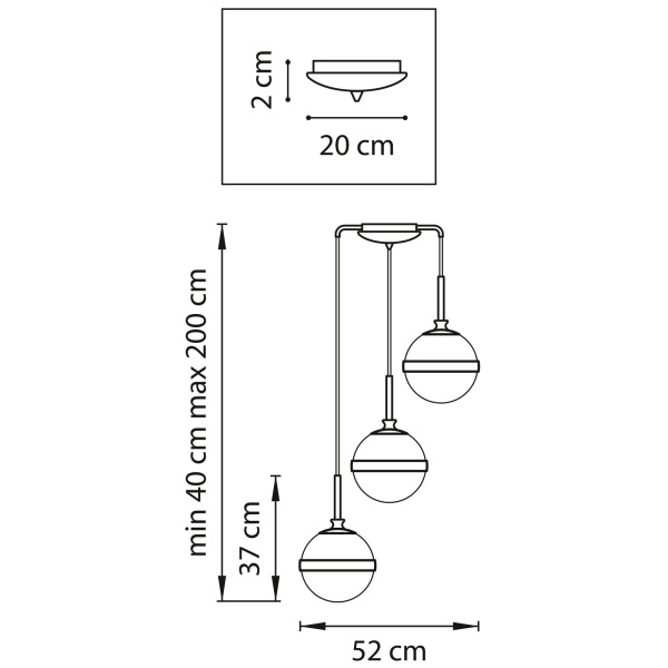 картинка Подвесная люстра Globo 813137 от магазина BTSvet