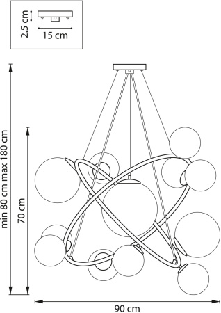 картинка Подвесная люстра Croco 815410 от магазина BTSvet