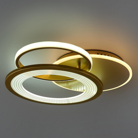 картинка Потолочная люстра светодиодная Saturn 10248/3 LED 73W Gold от магазина BTSvet