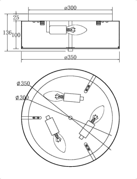 картинка Потолочный светильник Ripple MOD096CL-03G от магазина BTSvet