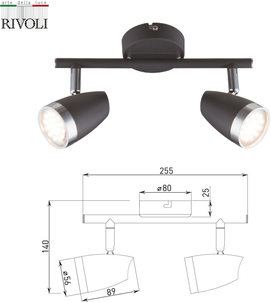 картинка Спот на штанге Rivoli Joyce 6156-702 от магазина BTSvet