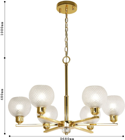 картинка Подвесная люстра Sunrise 2940-6P от магазина BTSvet