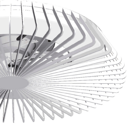 картинка Потолочный светильник светодиодный диммируемый с вентилятором и пультом свето-шумовым датчиком управлением смартфоном и регулировкой цветовой температуры Himalaya 7120 от магазина BTSvet