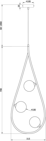 картинка Подвесная люстра Perlina FR4005PL-03B2 от магазина BTSvet