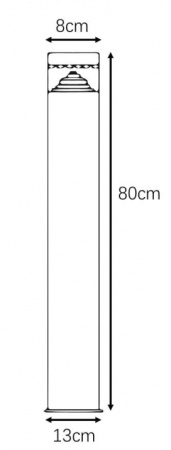 картинка Наземный светильник Shalby A2218PA-1BK от магазина BTSvet