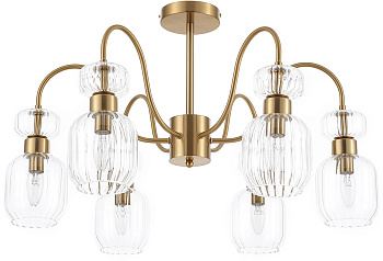 Потолочная люстра на штанге Gloss 1141/6PL E14*60W Antigue copper/Clear