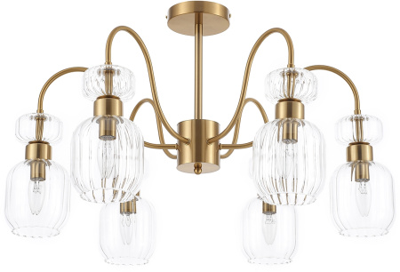 Потолочная люстра на штанге Gloss 1141/6PL E14*60W Antigue copper/Clear