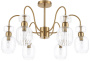 картинка Потолочная люстра на штанге Gloss 1141/6PL E14*60W Antigue copper/Clear от магазина BTSvet