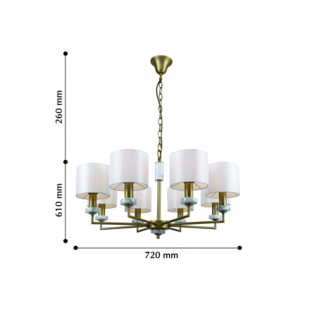 картинка Подвесная люстра Marbella 2347-8P от магазина BTSvet