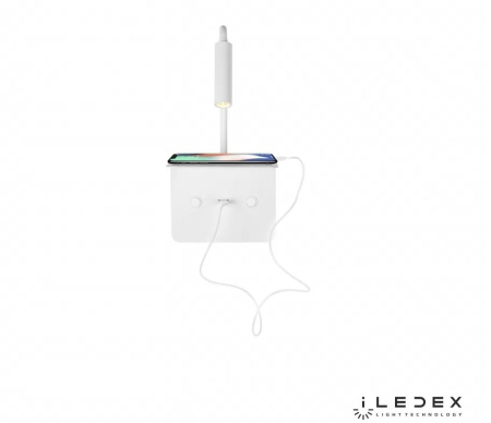 картинка Бра светодиодное с USB-портом и выключателем Support 7031C WH от магазина BTSvet