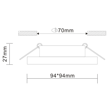 картинка Встраиваемый светильник Gera ST205.418.01 от магазина BTSvet