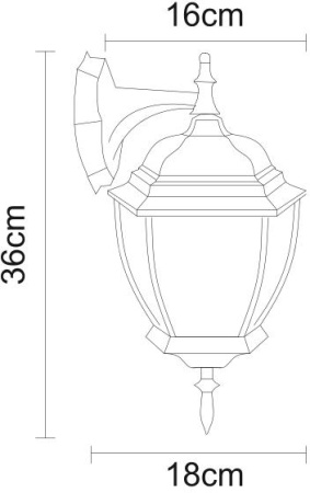 картинка Настенный фонарь уличный Pegasus A3152AL-1BN от магазина BTSvet