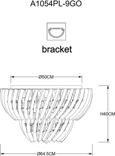 картинка Потолочная люстра Ella A1054PL-9GO от магазина BTSvet