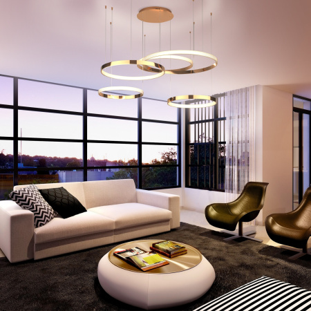 картинка Подвесная люстра светодиодная с пультом и управлением смартфоном регулировкой яркости Smart Posh 90275/5 от магазина BTSvet