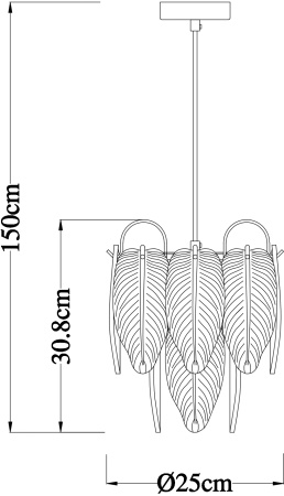 картинка Подвесной светильник Evie A4052SP-1SG от магазина BTSvet