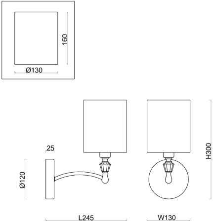 картинка Бра Riverside FR1007WL-01BS от магазина BTSvet