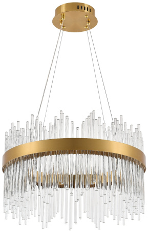 картинка Подвесная люстра хрустальная светодиодная с управлением смартфоном и пультом регулировкой цветовой температурой и яркости ночным режимом и таймером LED LAMPS 81260 от магазина BTSvet