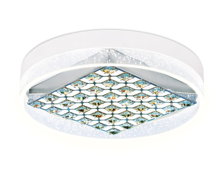 картинка Потолочная люстра светодиодная с пультом регулировкой цветовой температуры и яркости с ночным режимом ACRYLICA FA151 от магазина BTSvet