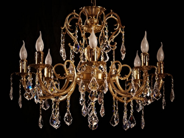 Подвесная люстра 8888/8 AB Leaf crystal