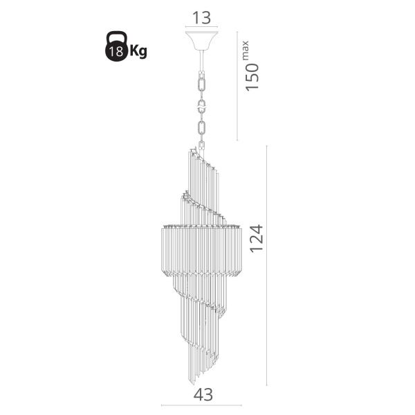 картинка Подвесная люстра Frizzante 1683/01 LM-11 от магазина BTSvet