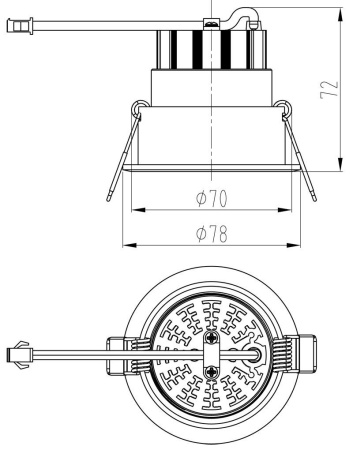 картинка Встраиваемый светильник Orionis 565240 от магазина BTSvet