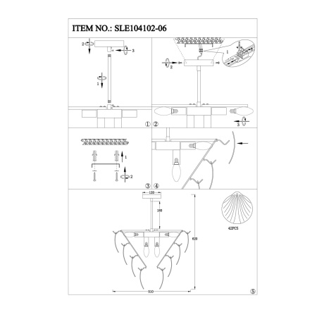 картинка Потолочная люстра Chille SLE104102-06 от магазина BTSvet