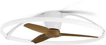 Потолочная люстра светодиодная с вентилятором с пультом и управлением смартфоном с голосовым управлением и регулировкой цветовой температуры Nepal 7532