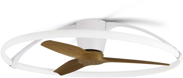 Потолочная люстра светодиодная с вентилятором с пультом и управлением смартфоном с голосовым управлением и регулировкой цветовой температуры Nepal 7532