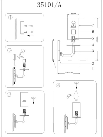 картинка Бра 35101/A от магазина BTSvet
