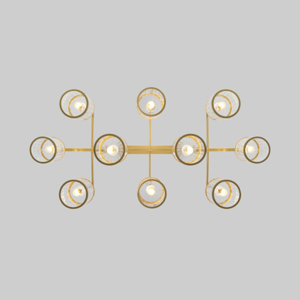 картинка Потолочная люстра на штанге Eurosvet Inari 60144/10 золото от магазина BTSvet