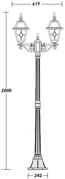 картинка Наземный фонарь FARO 91108A Bl от магазина BTSvet