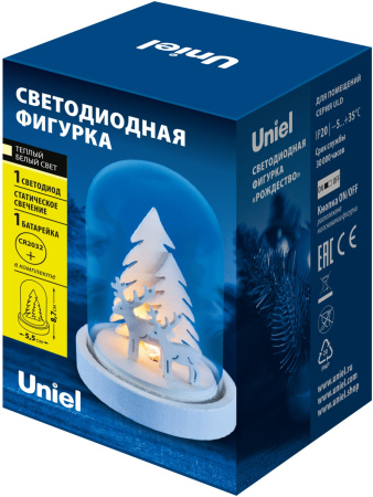 картинка Световая фигура светодиодная с выключателем ULD-F030 WARM WHITE XMAS1 от магазина BTSvet