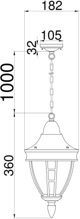 картинка Уличный светильник подвесной Rivoli O027PL-01B IP44 от магазина BTSvet